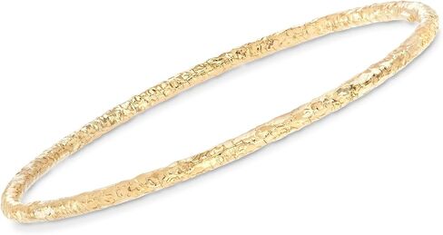 Ross-Simons Italian 22kt Gold Over Sterling Hammered Bangle Bracelet in Saudi Arabia