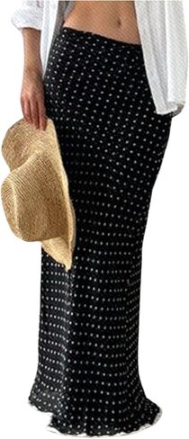 تنانير طويلة نسائية من MakeMeChic ذات نقاط بولكا طويلة بخصر منخفض وذيل السمكة in Kuwait