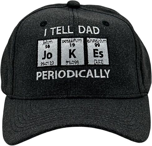 I Tell Dad Jokes دوريًا قبعة مضحكة ساخرة للعلوم الرسومية الجديدة، قبعات مضحكة، قبعات Dad Joke Cool Science الجدة للرجال باللون الأسود - قياسي in Kuwait