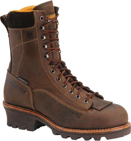 Men's Carolina 8 Inch Waterproof Lace-to-Toe Logger - Gaucho, 13 D(M) US in Kuwait