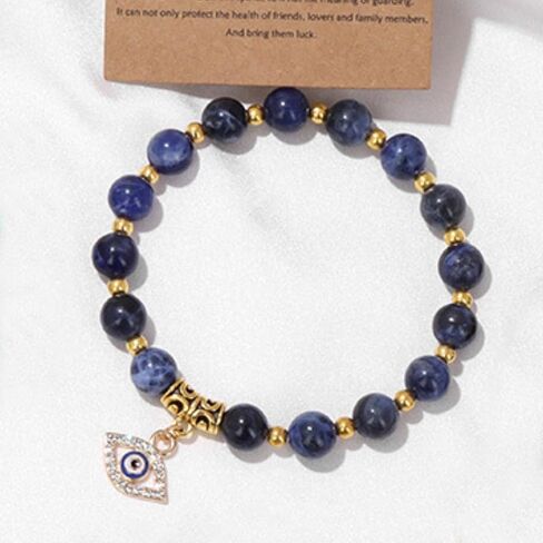 Evil Eye Adjustable Gold Bracelet for Women Men Protection Jewelry Gift Symbol of Good Luck in Saudi Arabia
