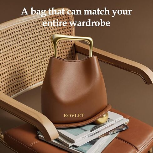 Bucket Bag for Women Retro Crossbody Bags Trendy Vegan Leather Shoulder Purses Designer Ladies Handbag in Kuwait