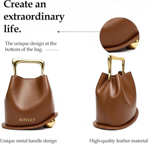 Bucket Bag for Women Retro Crossbody Bags Trendy Vegan Leather Shoulder Purses Designer Ladies Handbag in Kuwait