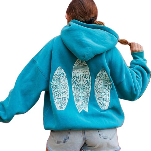 QYZ-Top Preppy Embroidered Hoodies Women Teen Girls Cute Ocean Graphic Hoodied Sweatshirt Y2K Long Sleeve Oversized Tops in Kuwait