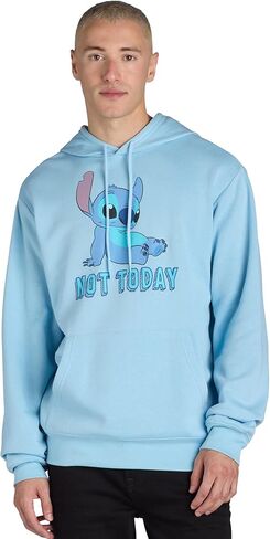 Disney Lilo & Stitch Hoodie Men's Not Today Lazy Pose Adult Pullover Sweatshirt in Saudi Arabia