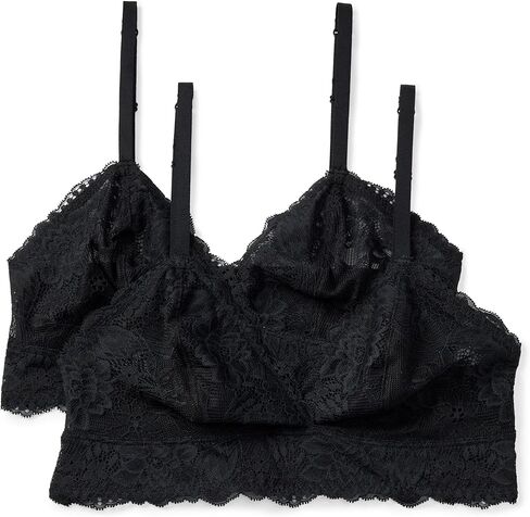 Amazon Essentials Womens Stretch Galloon Lace Unlined Longline Triangle Bralette in Saudi Arabia