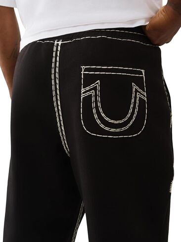 الركض الرجالي من True Religion Super QT | بنطال رياضي بقصة مريحة مع بطانة من الصوف وخياطة فائقة الجودة in Saudi Arabia