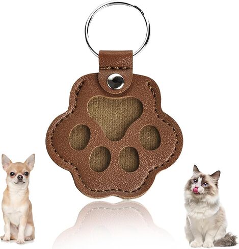 3 Pcs Dog Fur Storage Keychain, Dog Hair keychainPet Paw Shaped Leather KeychainPet Hair Keepsake Keyring, Pet Memorial Gifts in Saudi Arabia