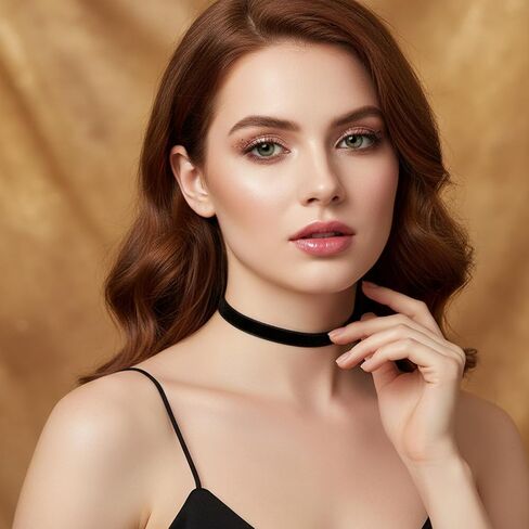 6 Pcs Black Choker Necklace for Women, Velvet Choker Necklaces Set Adjustable Gothic Lace Classic Chokers for Party Cosplay Christmas Birthday Jewelry Gifts in Saudi Arabia