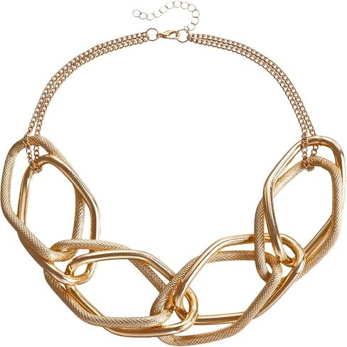 GIGB PBDK Chunky Gold Necklaces for Women Exaggerated Large Chain Choker Necklace Irregular Geometric Round Statement Necklace Trendy Hip Hop Jewelry Accessory in Saudi Arabia