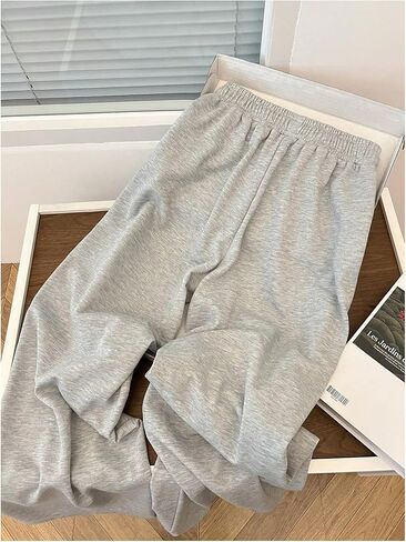 SHENHE Women's Baggy Sweatpants Wide Leg Drawstring Rhinestone Casual Loose Pants with Pockets in Saudi Arabia
