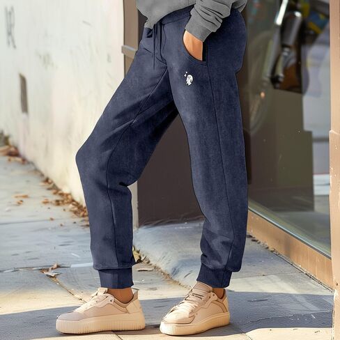 DALIX Heartly Ghost Embroidery Washed Midweight Jogger Fleece Sweatpants Soft Lounge Pant Drawstring Waistband Pockets Womens in Saudi Arabia