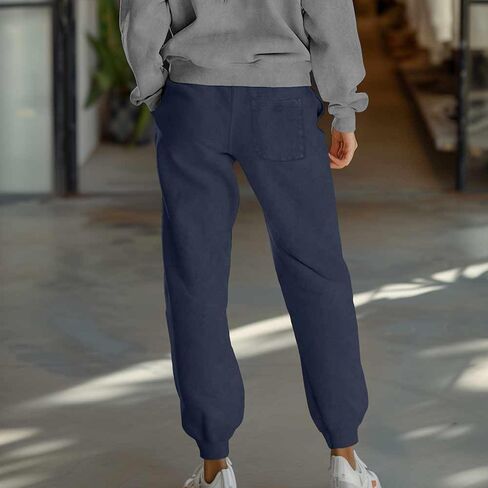 DALIX Heartly Ghost Embroidery Washed Midweight Jogger Fleece Sweatpants Soft Lounge Pant Drawstring Waistband Pockets Womens in Saudi Arabia