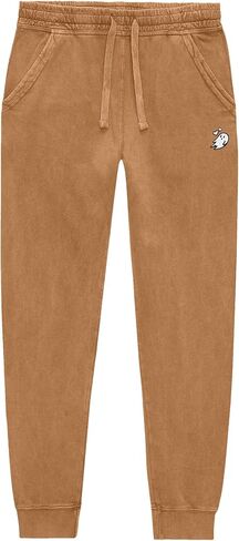 DALIX Heartly Ghost Embroidery Washed Midweight Jogger Fleece Sweatpants Soft Lounge Pant Drawstring Waistband Pockets Womens in Saudi Arabia
