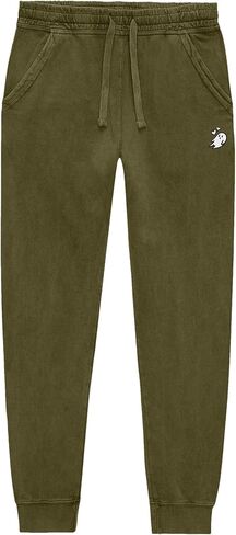 DALIX Heartly Ghost Embroidery Washed Midweight Jogger Fleece Sweatpants Soft Lounge Pant Drawstring Waistband Pockets Womens in Saudi Arabia