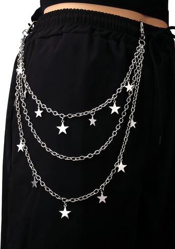 السراويل سلسلة الهيب هوب الشرير المحفظة سلسلة للجينز، النساء السراويل سلسلة المفاتيح حزام التبعي Eboy Egirl in Kuwait