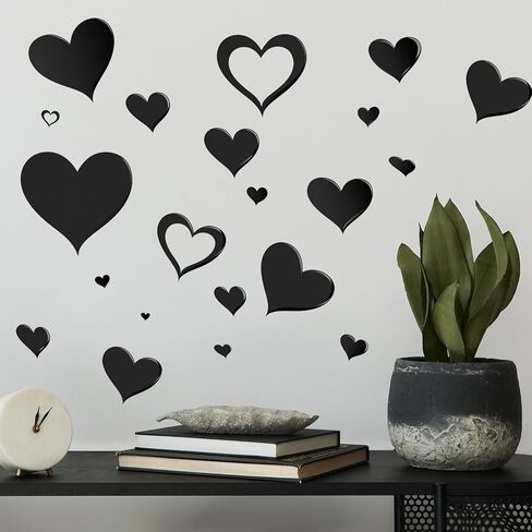 Valentines Day Love Heart Window Clings Romantic Wall Decor Stickers Removable Valentines Day Self-Adhesive Love Heart Decals DIY Wall Clings for Couple Gift Date Night Decor 1 Sheet in Saudi Arabia