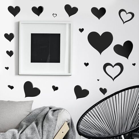 Valentines Day Love Heart Window Clings Romantic Wall Decor Stickers Removable Valentines Day Self-Adhesive Love Heart Decals DIY Wall Clings for Couple Gift Date Night Decor 1 Sheet in Saudi Arabia