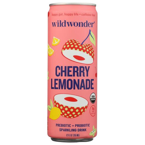 Wild Wonder Organic Cherry Lemonade Sparkling Probiotic Drink, 12 FZ in Saudi Arabia