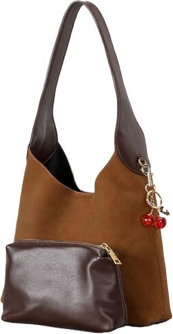 حقائب هوبو من جلد الغزال للنساء حقيبة كتف مترهلة خريف من جلد الغزال محفظة مصمم أزياء حقيبة يد مترهل in Kuwait