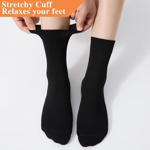 Women Thin Cotton Socks Soft Cozy Calf Socks Cute Casual Ankle Crew Socks 3 Pairs in Saudi Arabia