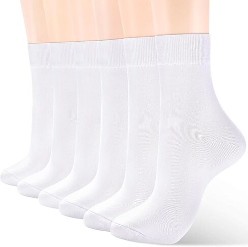 Women Thin Cotton Socks Soft Cozy Calf Socks Cute Casual Ankle Crew Socks 3 Pairs in Saudi Arabia