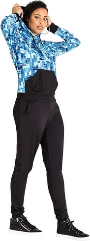 Poetic Justice Curvy Women's Blue Geometric Print Hoodie in Saudi Arabia