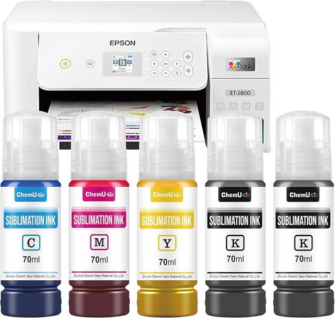 Sublimation Ink Replacement for Epson 502 Ink Bottles for Epson ET-2800 ET-15000 ET-2803 ET-2850 ET2400 ET2720 ET2760 ET2750 ET4800 Inkjet Printers Heat Press Transfer on Mugs T-Shirts in Saudi Arabia