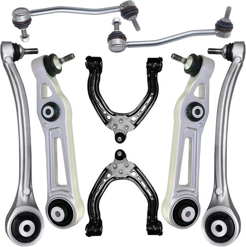 Suspension Front Control Arm Kit Compatible With 2017-2021 Tesla Model 3, Front Upper and Lower Control Arm, Sway Bar Link Front, Outer Tie Rod End & Inner Tie Rod End in Kuwait