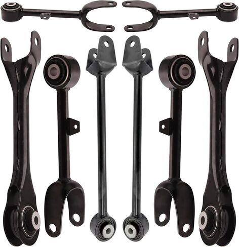 Suspension Front Control Arm Kit Compatible With 2017-2021 Tesla Model 3, Front Upper and Lower Control Arm, Sway Bar Link Front, Outer Tie Rod End & Inner Tie Rod End in Kuwait