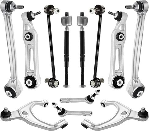 Suspension Front Control Arm Kit Compatible With 2017-2021 Tesla Model 3, Front Upper and Lower Control Arm, Sway Bar Link Front, Outer Tie Rod End & Inner Tie Rod End in Kuwait