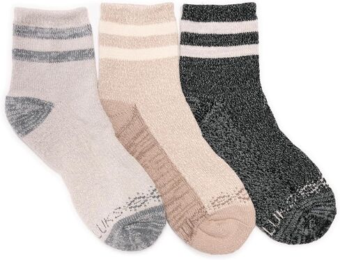 MUK LUKS Women's Dream Step Cozy Mini Crew Sock, Multi, OS in Saudi Arabia