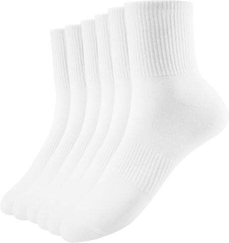 Women's Mini Crew Socks, 3 Pairs Leisure Athletic Mid-Calf Socks, Cotton Crew Socks for Women in Saudi Arabia