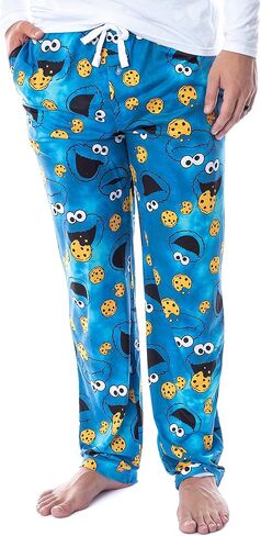 Sesame Street Men's Cookie Monster Tie Dye Adult Sleep Lounge Pajama Pants (XX-Large) Blue in Saudi Arabia