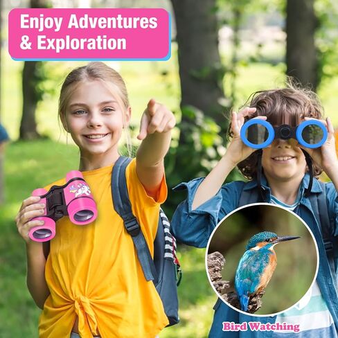 Binoculars for Kids with Unicorn Stickers Girls Gifts for Age 3, 4, 5, 6, 7, 8, 9 + Years Old Boys Girls, Kids Binoculars Outdoor Toys for Sports and Outside Play, Bird Watching (Unicorn) in Saudi Arabia
