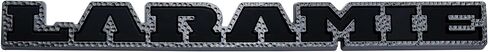 1Pc 2019 2020 Laramie Emblem 3D Badge Tailgate Rear Nameplate Sticker Replacement for 1500 2500 68282678AB (Black) in Saudi Arabia