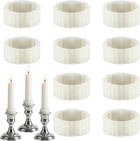 10Pcs Silicone Taper Candle Grippers Candle Hugger Gaskets, Candles Grips Inserts Non-Slip Adapter Hugger Rings for Holders & Cups, Drip Protector to Keep Bougie Upright for Tapers and Candles in Saudi Arabia