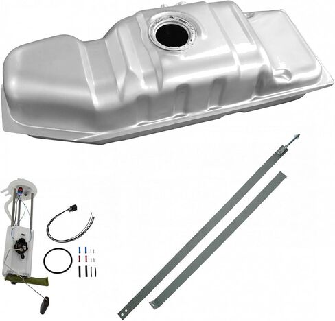 TRQ Side Mounted Fuel Tank Kit Fuel Pump Module Assembly Gas Fuel Tank Compatible with 1992-1996 Ford F-150 F-250 F-350 in Kuwait
