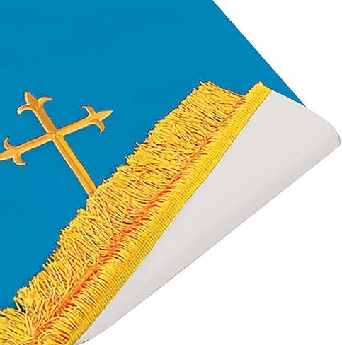 Murphy Robes Pulpit Scarves - Reversible Lectern Banner Embroidered with Gold Latin Cross Sanctuary Pulpit Scarf, 17 x 36-Inch, Black/White in Saudi Arabia