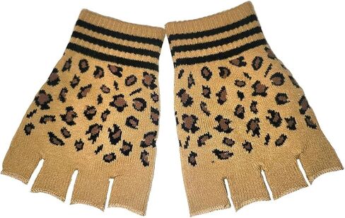 Leopard animal print fingerless gloves in Saudi Arabia