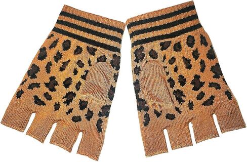 Leopard animal print fingerless gloves in Saudi Arabia