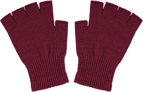 SHEVERCH Winter Half Finger Knit Gloves for Men Women Warm Fingerless for Cold Weather in Saudi Arabia
