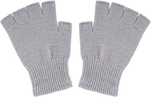 SHEVERCH Winter Half Finger Knit Gloves for Men Women Warm Fingerless for Cold Weather in Saudi Arabia