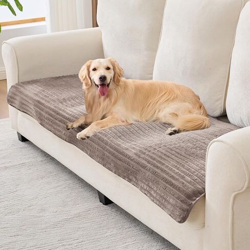 Couch Covers for Dogs, Washable Non Slip Couch Cushion Covers, Fuzzy Sofa Protector, Friendly Dog Couch Cover Mat for Pet and Kids (Dark Gray, 35"×70") in Saudi Arabia