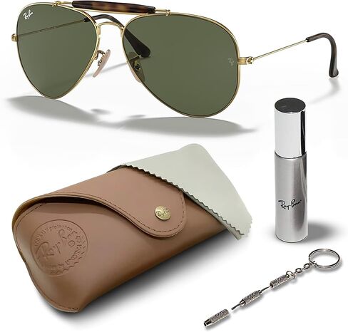 Ray-Ban RB3029 OUTDOORSMAN HAVANA COLLECTION نظارات شمسية على شكل طيار للرجال والنساء مع مجموعة نظارات RAYBAN الرسمية in Saudi Arabia