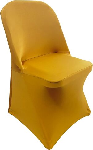 2pcs Spandex Folding Chair Cover Covers Stretch Chair Protectors for Wedding Party Events (2, Black) in Saudi Arabia