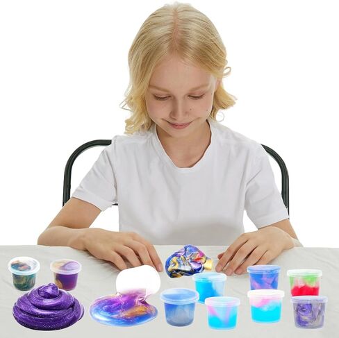 48 حزم Slime Galaxy ، غير لينة ، ناعمة ، تخفيف التوتر ، حشوات سلة عيد الفصح للأطفال ، الفتيات ، الأولاد ، البالغين in Saudi Arabia