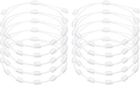 PATIKIL 10 Pcs Adjustable Cord Bracelet String, 7 Knot Good Luck Cord Handmade Braided String Protection for Women DIY DIY Wrist Jewelry Making, 13-26cm Long in Kuwait