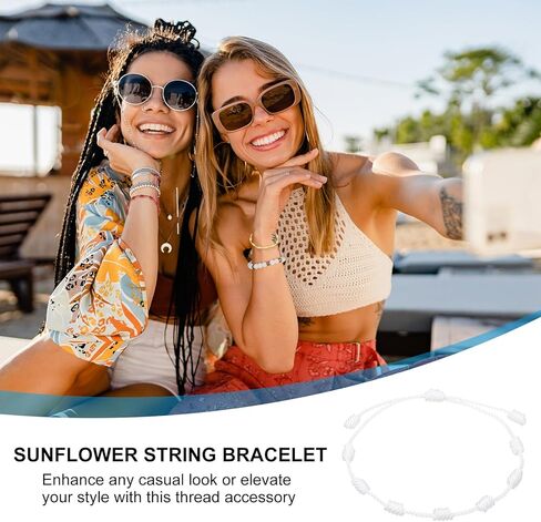 PATIKIL 10 Pcs Adjustable Cord Bracelet String, 7 Knot Good Luck Cord Handmade Braided String Protection for Women DIY DIY Wrist Jewelry Making, 13-26cm Long in Kuwait