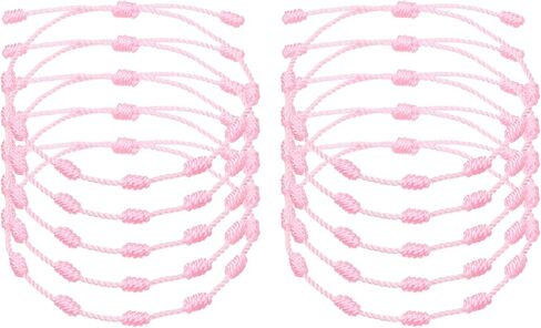 PATIKIL 10 Pcs Adjustable Cord Bracelet String, 7 Knot Good Luck Cord Handmade Braided String Protection for Women DIY DIY Wrist Jewelry Making, 13-26cm Long in Kuwait